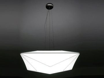 POLARIS - LED handmade fabric pendant lamp by Olé Lighting
