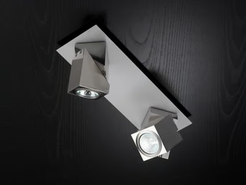 PRACTYK - LED adjustable rectangular zinc spotlight by Olé Lighting