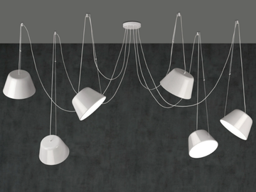 SENTO - LED swivel metal pendant lamp by Olé Lighting