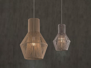 TINA - LED handmade rope pendant lamp by Olé Lighting