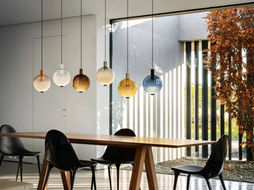 BEAM STICK NUANCE - LED blown glass pendant lamp by Olev