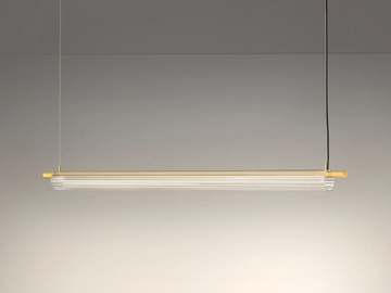 TRISEL - Glass and aluminium pendant lamp by Olev