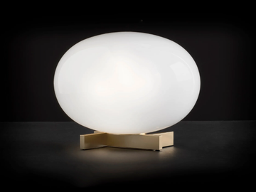 ALBA - 265 - Brass and glass table lamp by Oluce