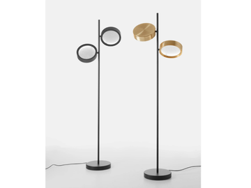 BERLIN - Adjustable metal floor lamp with dimmer by Oluce