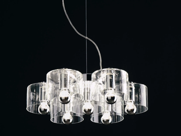FIORE - 423 - Blown glass pendant lamp by Oluce