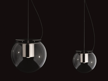 THE GLOBE - 827/828 - Blown glass pendant lamp by Oluce