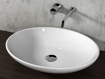 ATENE - Countertop oval ceramic washbasin by Olympia Ceramica