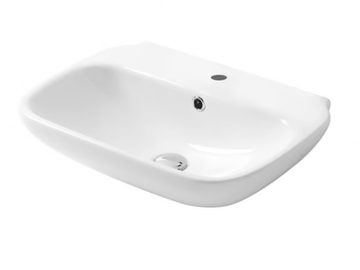 CLEAR - Rectangular ceramic handrinse basin with overflow by Olympia Ceramica