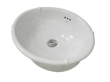 IMPERO - Inset oval ceramic washbasin by Olympia Ceramica