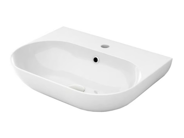 MILADY - Wall-mounted oval ceramic washbasin by Olympia Ceramica