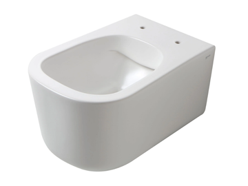 OMNIA - Wall-hung rimless Vitreous China toilet by Olympia Ceramica