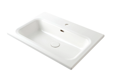 OMNIA - Wall-mounted rectangular washbasin by Olympia Ceramica