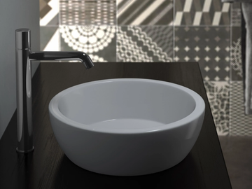 TONDO - Countertop round ceramic washbasin by Olympia Ceramica