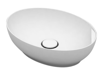 TREND - Countertop oval ceramic washbasin by Olympia Ceramica