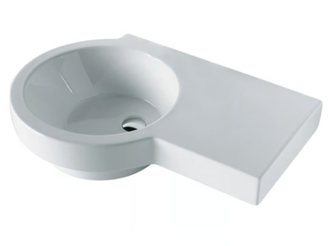 TUTTO EVO - Wall-mounted round ceramic washbasin by Olympia Ceramica