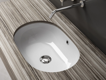 VANITY WASHBASINS - Undermount oval ceramic washbasin by Olympia Ceramica