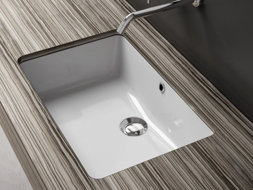 VANITY WASHBASINS - Undermount rectangular ceramic washbasin by Olympia Ceramica