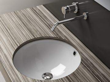 VANITY WASHBASINS - Undermount round ceramic washbasin by Olympia Ceramica
