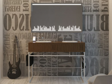 VINYL - Double iron vanity unit with drawers by Olympia Ceramica
