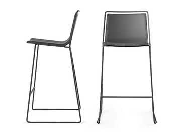 ALO 65 - High steel stool with seat covered in fabric by ONDARRETA