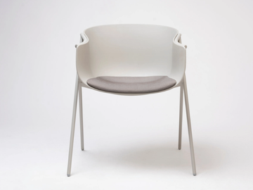 BAI - Polypropylene chair with armrests with integrated cushion by ONDARRETA