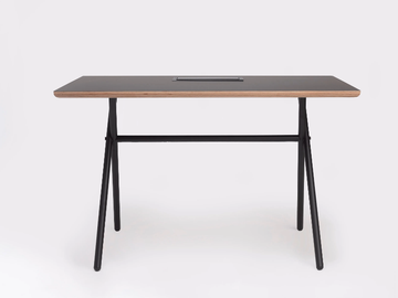 BAI - Rectangular steel and wood writing desk by ONDARRETA