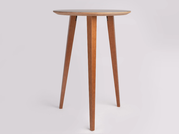 BOB - Round beech high table by ONDARRETA