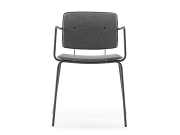 DON - Fabric chair with armrests by ONDARRETA