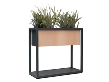 DRY - Modular rectangular metal planter by ONDARRETA