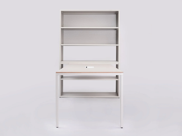 DRY TABLE + SHELF - Metal bookcase / office desk by ONDARRETA
