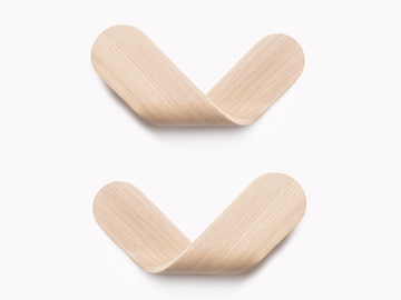 ELE - Wall-mounted wooden coat rack by ONDARRETA
