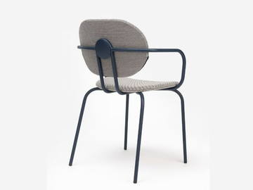 HARI - Steel chair with armrests with integrated cushion by ONDARRETA