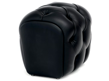 GUELFO - Tufted upholstered leather pouf by Opinion Ciatti