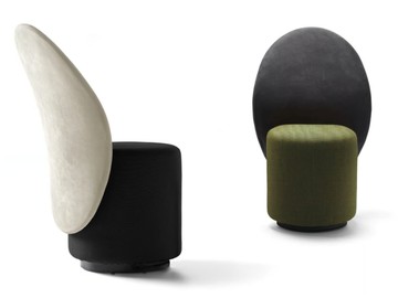 LOOMI - Upholstered leather easy chair by Opinion Ciatti