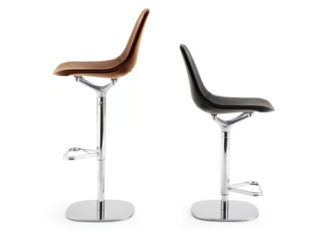 MAMMAMIA STOOL - Swivel leather stool height-adjustable by Opinion Ciatti