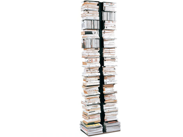 PTOLOMEOX2 - Open freestanding double-sided stainless steel bookcase by Opinion Ciatti