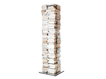 PTOLOMEOX4 - Open swivel stainless steel bookcase by Opinion Ciatti
