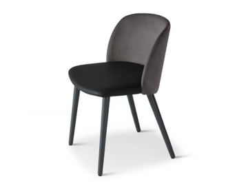BOLD 553 - Upholstered chair in leather and velvet by Origins 1971