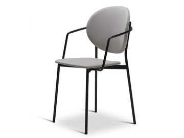 DAME METAL 367-M - Stackable steel chair with armrests by Origins 1971