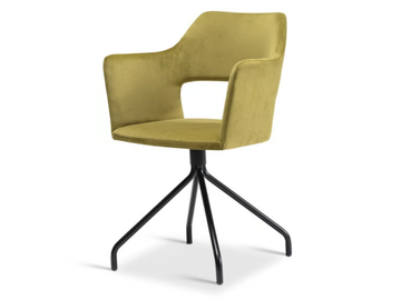 EDITH 716 - Swivel upholstered velvet chair by Origins 1971