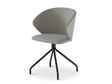 ELLIS 652 - Swivel upholstered fabric chair with armrests by Origins 1971