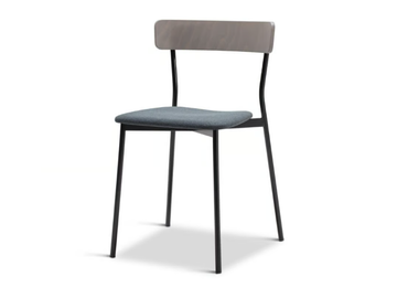 KAT METAL 301-M - Stackable steel chair with seat covered in fabric by Origins 1971