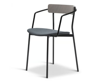 KAT METAL 305-M - Stackable steel chair with armrests by Origins 1971