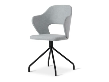 QUINN 691 - Swivel upholstered fabric chair with armrests by Origins 1971