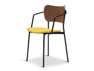 RAMI METAL 341-M - Stackable steel chair with armrests by Origins 1971