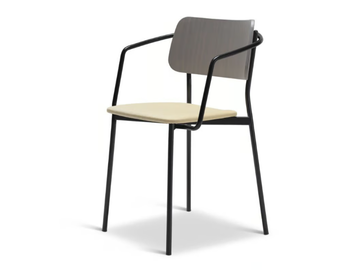 TULA METAL 322-M - Stackable steel chair with armrests by Origins 1971