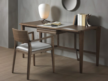 ATHOS - Rectangular solid wood writing desk by Pacini & Cappellini
