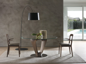 MOBIUS - Wood and glass table by Pacini & Cappellini