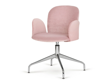 APRIL 4 - Swivel fabric chair with armrests by Paged