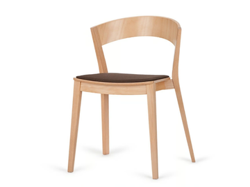 ARCHER - Stackable wooden chair with integrated cushion by Paged